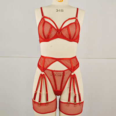 Rete Seduzione Lingerie Set 3-teilig