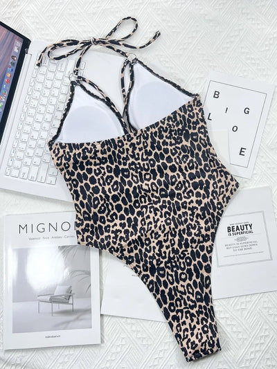 Selvaggia Fiera – Sexy Leopard Cut-Out Swimsuit