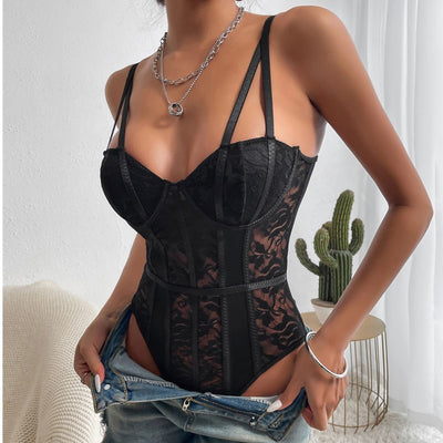 Lace Eleganza Jumpsuit – Sexy High Waist Spitzen-Jumpsuit