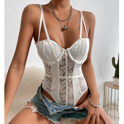 Lace Eleganza Jumpsuit – Sexy High Waist Spitzen-Jumpsuit