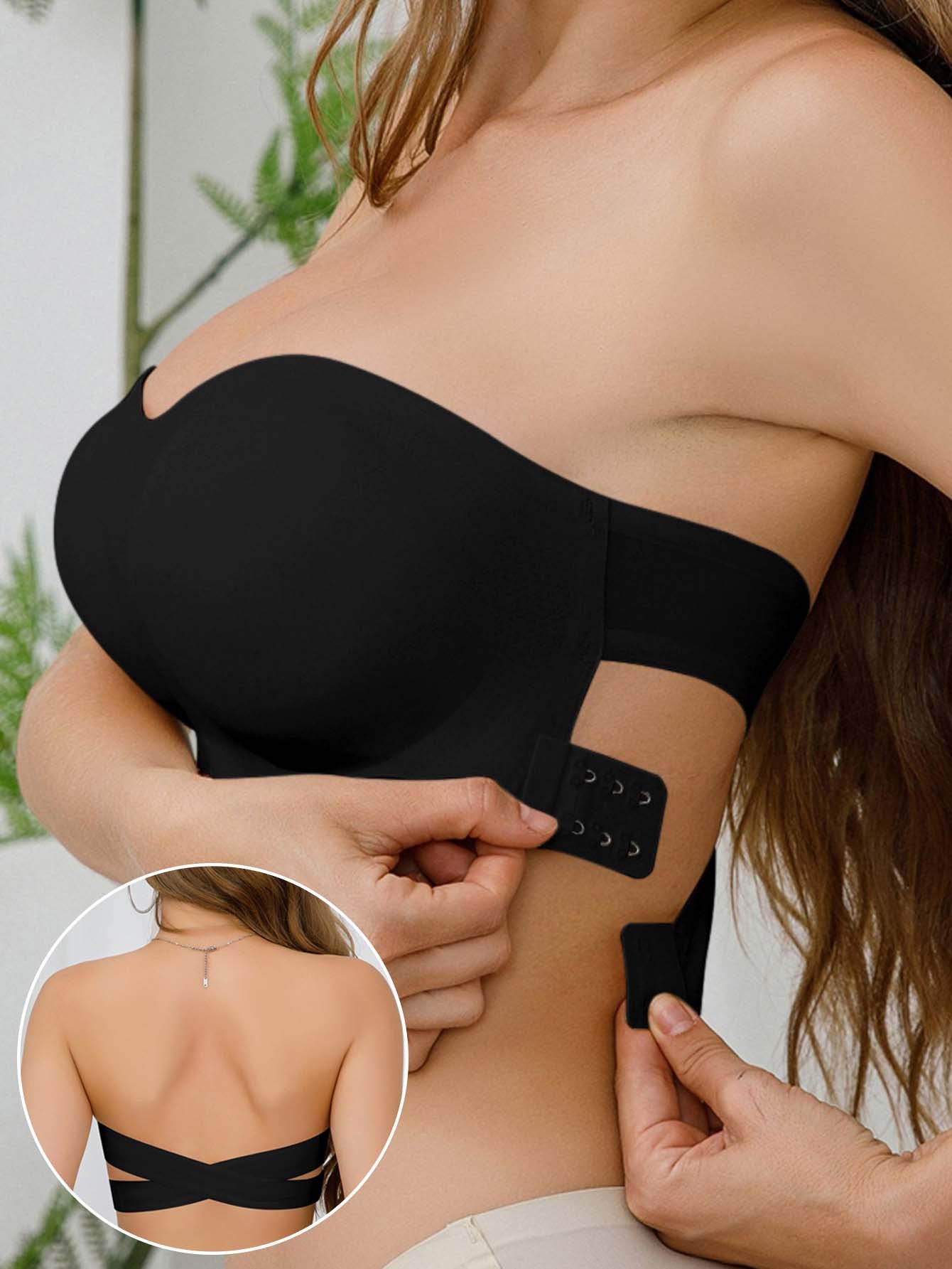 Fascia Invisibile - Strapless bandeau bra with crossover back