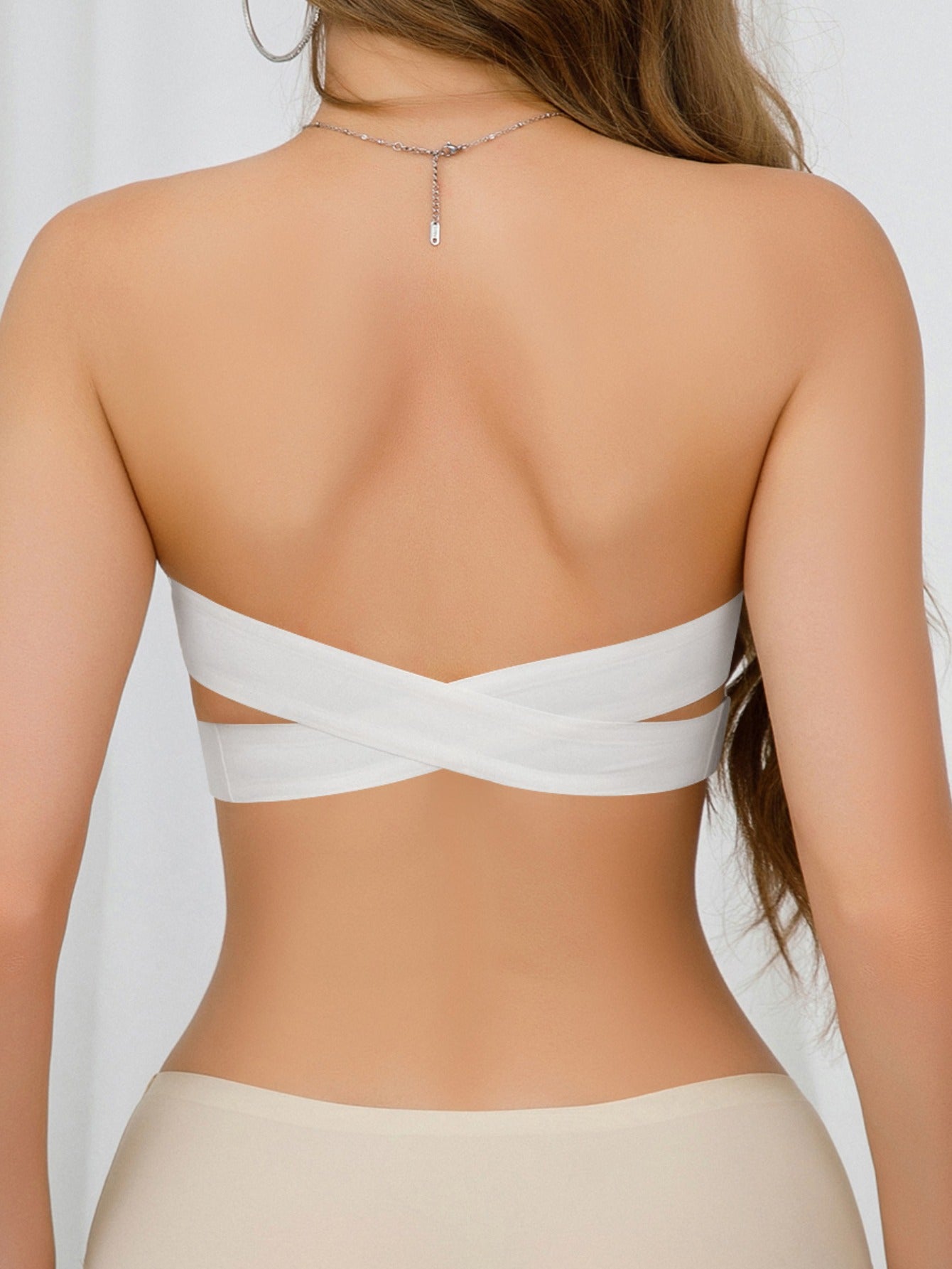 Fascia Invisibile - Strapless bandeau bra with crossover back