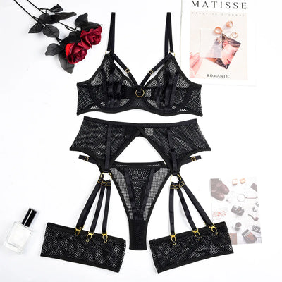 Rete Seduzione Lingerie Set 3-teilig